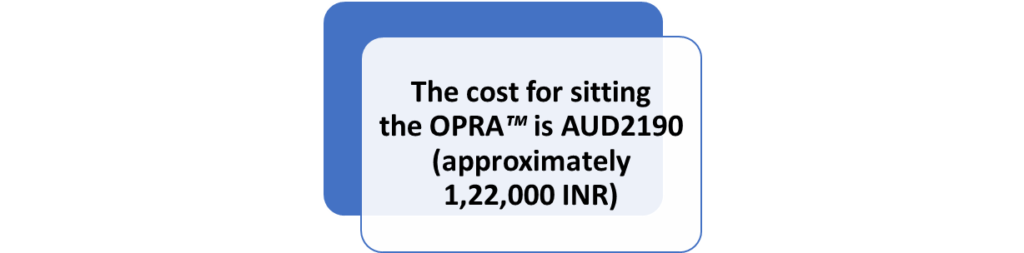 OPRA exam fee: AUD2190