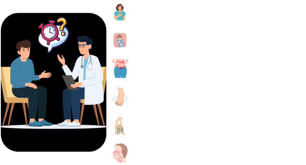 visit doctor when:
Difficulty breathing,

choking, or shortness of breath.

loss of bladder or bowel control.

tingling in toes or fingers that spreads rapidly.

progressive weakness in the legs or arms.

facial paralysis or trouble swallowing