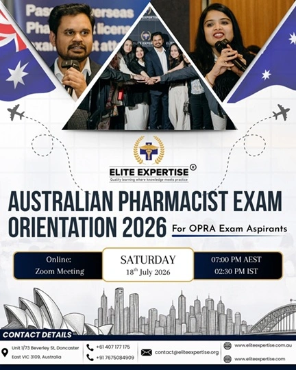 Australian Pharmacist Exam Orientation 2026 – For OPRA Exam Aspirants